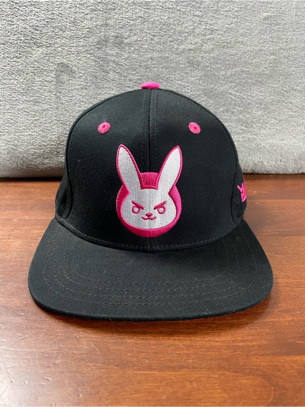 Overwatch D.VA Bunny Black Pink Snapback Hat Jinx Blizzard Black Pink